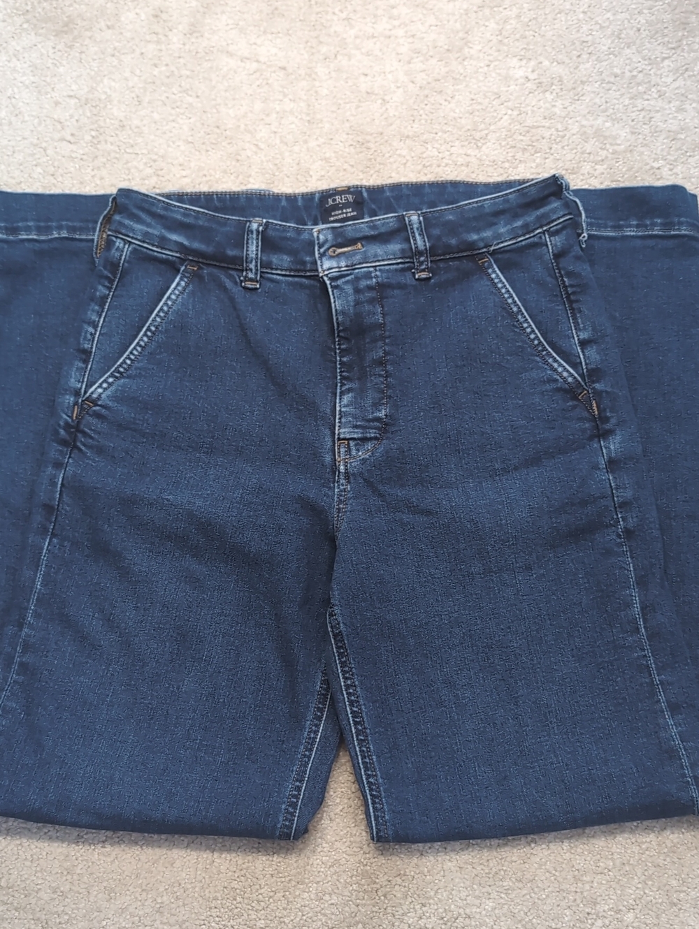 J. Crew Women's Straight Leg Dark Blue Denim Jeans